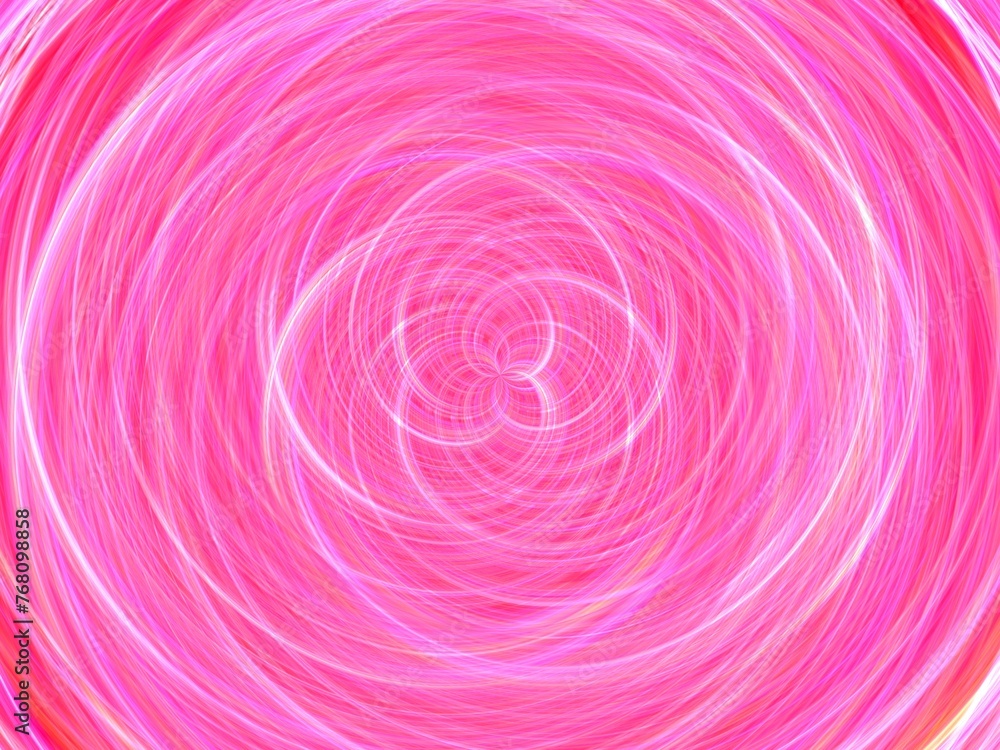 Poster pink background with vortex with circle shapes - abstract graphic with effect of depth of space, mot