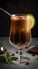 Irish Coffee Cocktail made by a professional bartender.