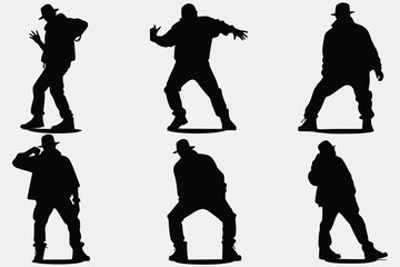 silhouettes of people, silhouettes of dancing people, 