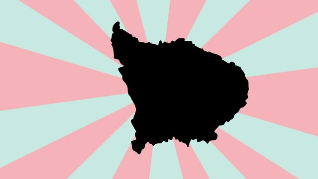 map of Abancay in peru with rotating background