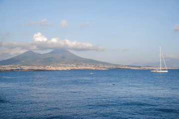 sea and sky  in the golf of Naples in southern Italy