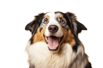 portrait australian yellow dog happy background studio shepherd white shot puppy collie bright brown young breed border cute black animal pet pedigree looking friends head canino funny fun family