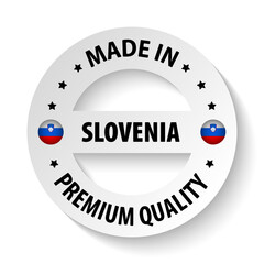 Made in Slovenia graphic and label.