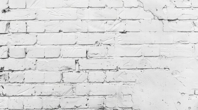 Fototapeta A pristine white brick wall with subtle hints of texture, exuding simplicity and elegance.