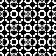 Black and white seamless abstract pattern. Background and backdrop. Grayscale ornamental design.
