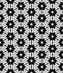Fototapeta premium Black and white seamless abstract pattern. Background and backdrop. Grayscale ornamental design.