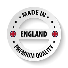 Made in England graphic and label.