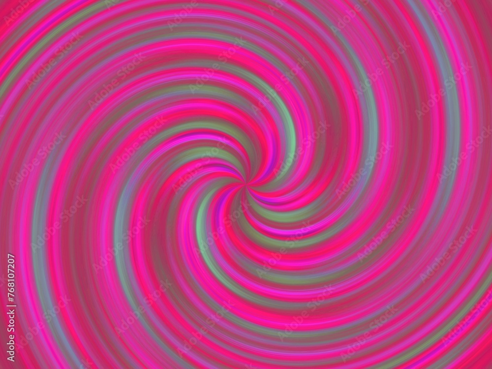 Poster background with vortex and rays with pink and green color - abstract graphic with effect of depth of