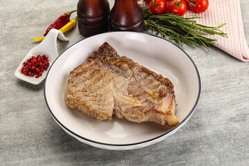 Grilled pork neck juicy steack