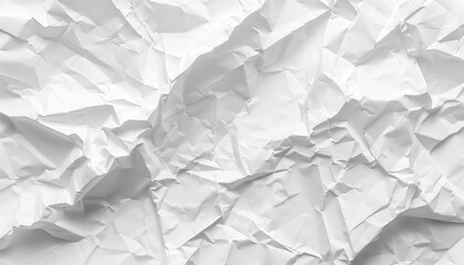 White crumpled paper texture perfect for diverse backgrounds and creative design projects