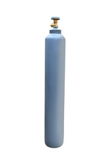 blue oxygen cylinder, cut out