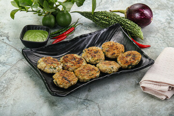 Indian style - chicken kebab with herbs