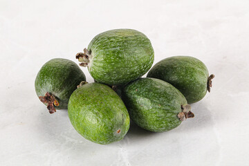 Fresh sweet juicy ripe feijoa