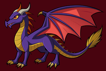 vector design of a Dragon wint wings
