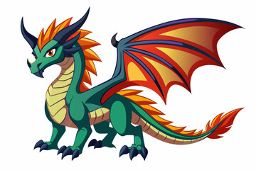 vector design of a Dragon wint wings