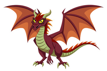 Obraz premium vector design of a Dragon wint wings