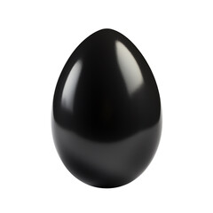 black egg isolated on transparent background