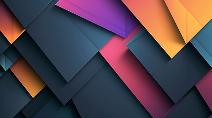 Abstract geometric background with vibrant colors. This image is perfect for use as a wallpaper or as a background for your next project. - obrazy, fototapety, plakaty