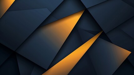 Abstract background with dark blue and yellow geometric shapes.