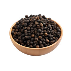 Black peppercorn isolated on transparent background