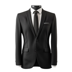 Black suit isolated on transparent background