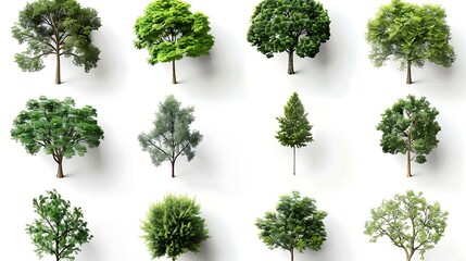 A collection of high-quality tree images. The images are of various types of trees, including both deciduous and coniferous trees.