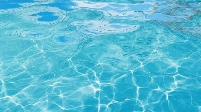 Transparent clear sea water surface texture with ripples and splashes 