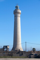 The El Hank lighthouse west of the port of Casablanca