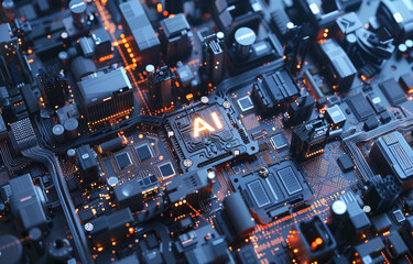 AI Core Nexus: Advanced Circuitry and Digital Intelligence Hub