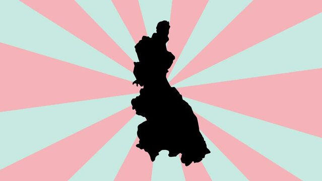 map of Cajamarca in peru with rotating background