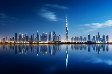 Dubai's Magnificent Skyline: A Symphony of Architectural Brilliance and Technological Superiority - obrazy, fototapety, plakaty