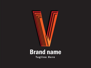 V letter logo