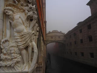 Raamstickers Brug der Zuchten Venice, Bridge of Sighs, Italy