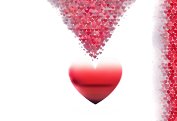 fill 10 eps Vector Heart red grey path gradient