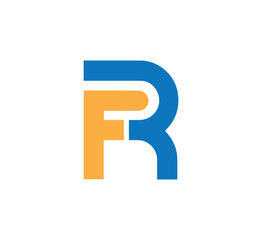 FR letter logo design vector template