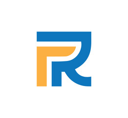 FR letter logo design vector template