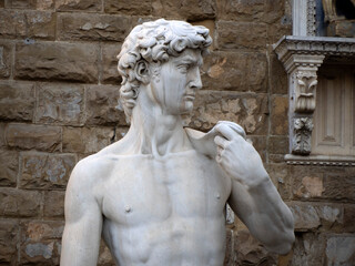 Obraz premium signoria place florence italy statue detail