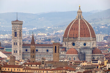 Fototapeta premium florence dome brunelleschi view from san miniato church