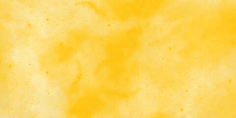 Orange watercolor background. Yellow and white watercolor background with space. Watercolor orange painted background. Orange sun clouds background.