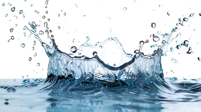 **Water splash**  A high-speed photograph of a water splash.