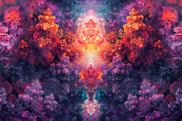 Fototapeta na wymiar abstract kaleidoscope effect background