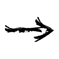 Arrow symbol icon, vector element of grunge texture direction symbol illustration for graphic design