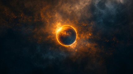 Naklejka na ściany i meble Eclipse solar, eclipse lunar