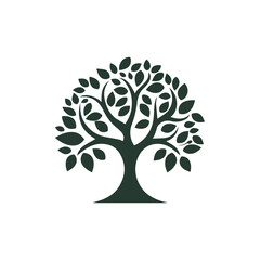 Tree logo design, vector icon, illustration .
