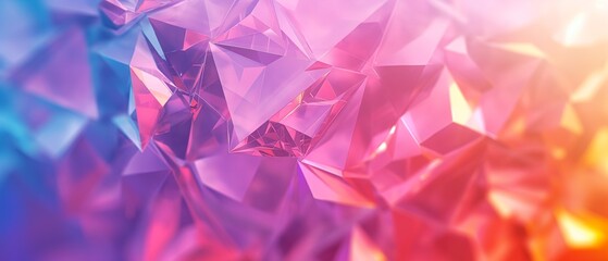 modern geometric background Translucent and glowing crystals generate ai