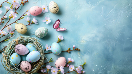 Fototapeta na wymiar Easter crafts and DIY projects showcase creative Easter ideas decoration