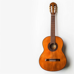 Obraz premium Classical guitar on a white background