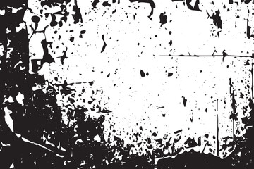 Abstract Monochrome Destruction: Grungy Black and White Background Texture