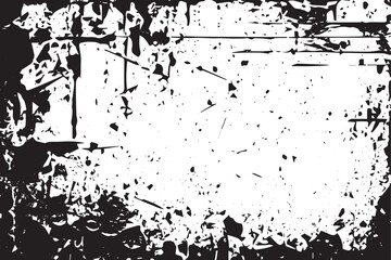 Abstract Monochrome Destruction: Grungy Black and White Background Texture