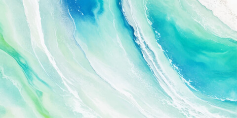 Fototapeta na wymiar abstract soft blue and green abstract water color ocean wave texture background. Banner Graphic Resource as background for ocean wave and water wave abstract graphics 